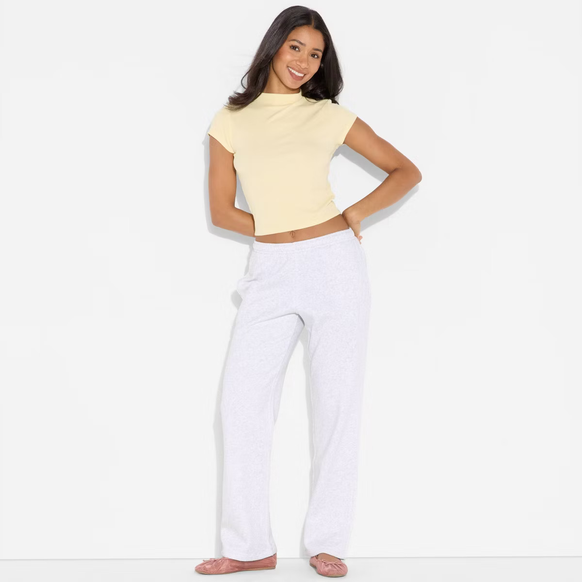 Women's Slim Fit Straight Mid-Rise Sweatpants - Wild Fable™ | Target