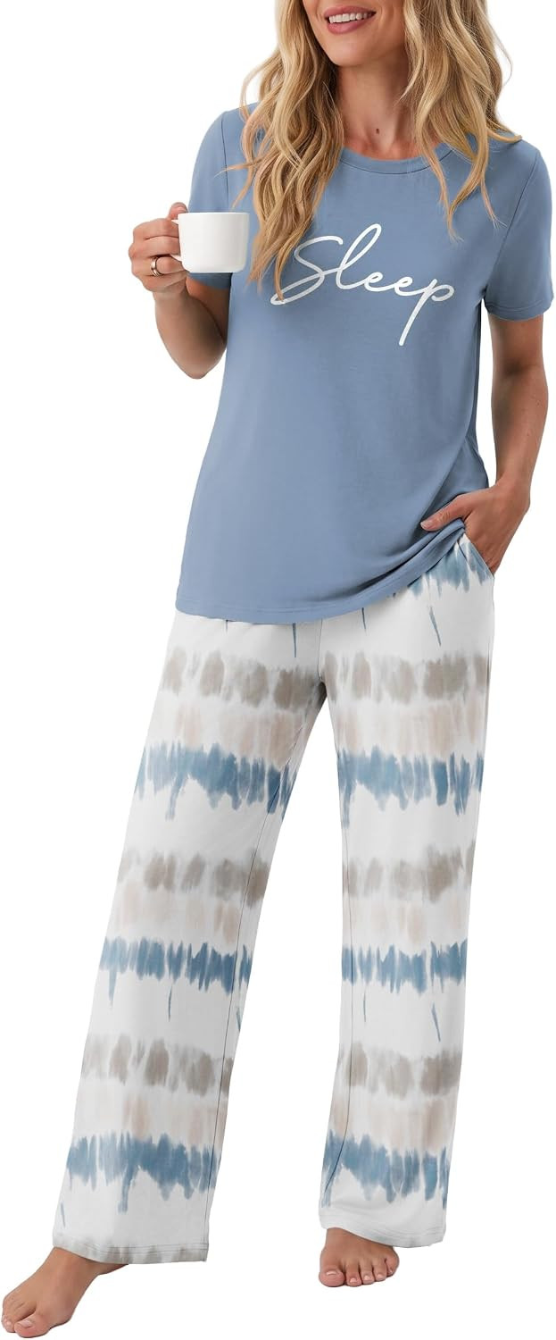 PrinStory Pajamas for Women Set 2 Piece Soft Pjs Sets S-2XL | Amazon (US)