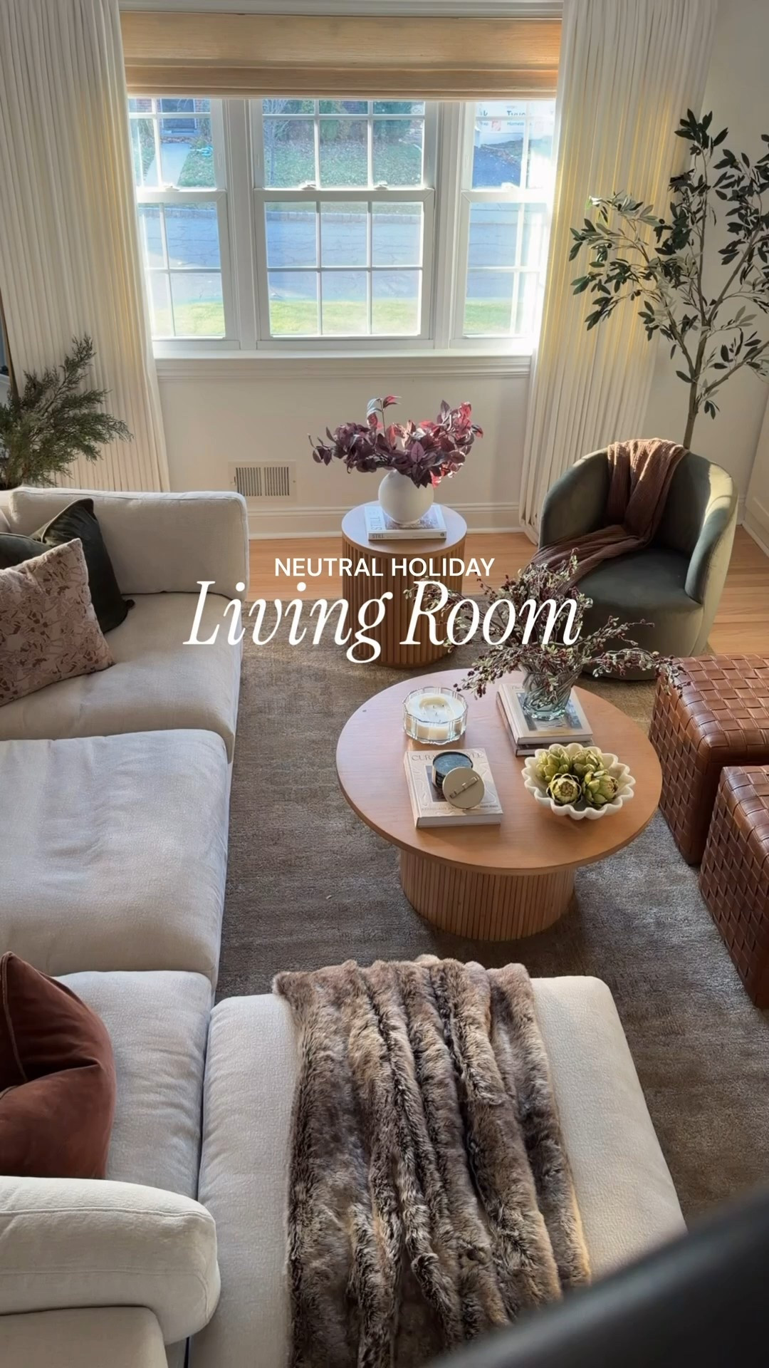 This year I aimed for a softer neutral holiday look in our living room today and I’m living with how every ame out. Just enough of calm textures, minimal touches, and those little seasonal moments that make the space feel so cozy and elevated. ✨🌲

neutral holiday decor | minimal holiday home | cozy living room | modern organic home | holiday styling inspo

#LTKHoliday #LTKHome #LTKSaleAlert