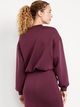Bounce Fleece Bubble-Hem Sweatshirt | Old Navy (US)