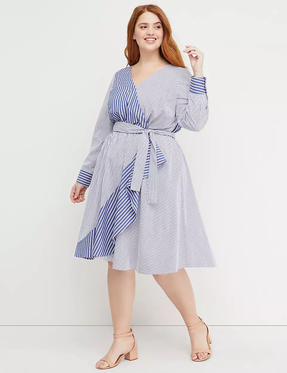 Beauticurve Faux-Wrap Fit & Flare Dress | Lane Bryant | Lane Bryant (US)