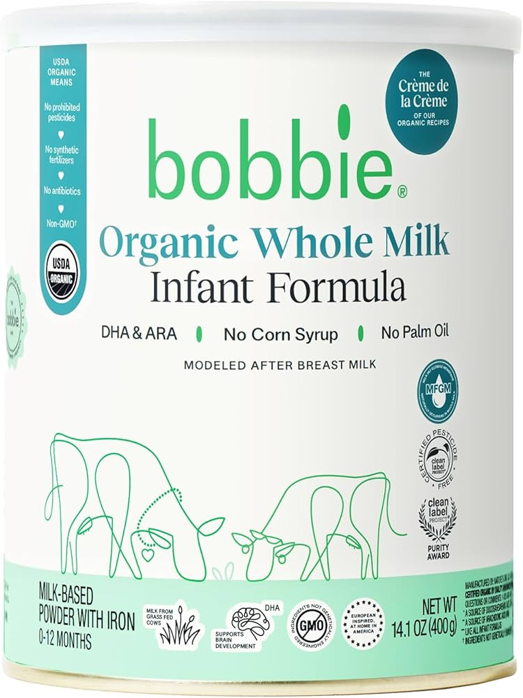 Bobbie Organic Whole Milk Formula 14.1oz, 14.1 OZ | Amazon (US)