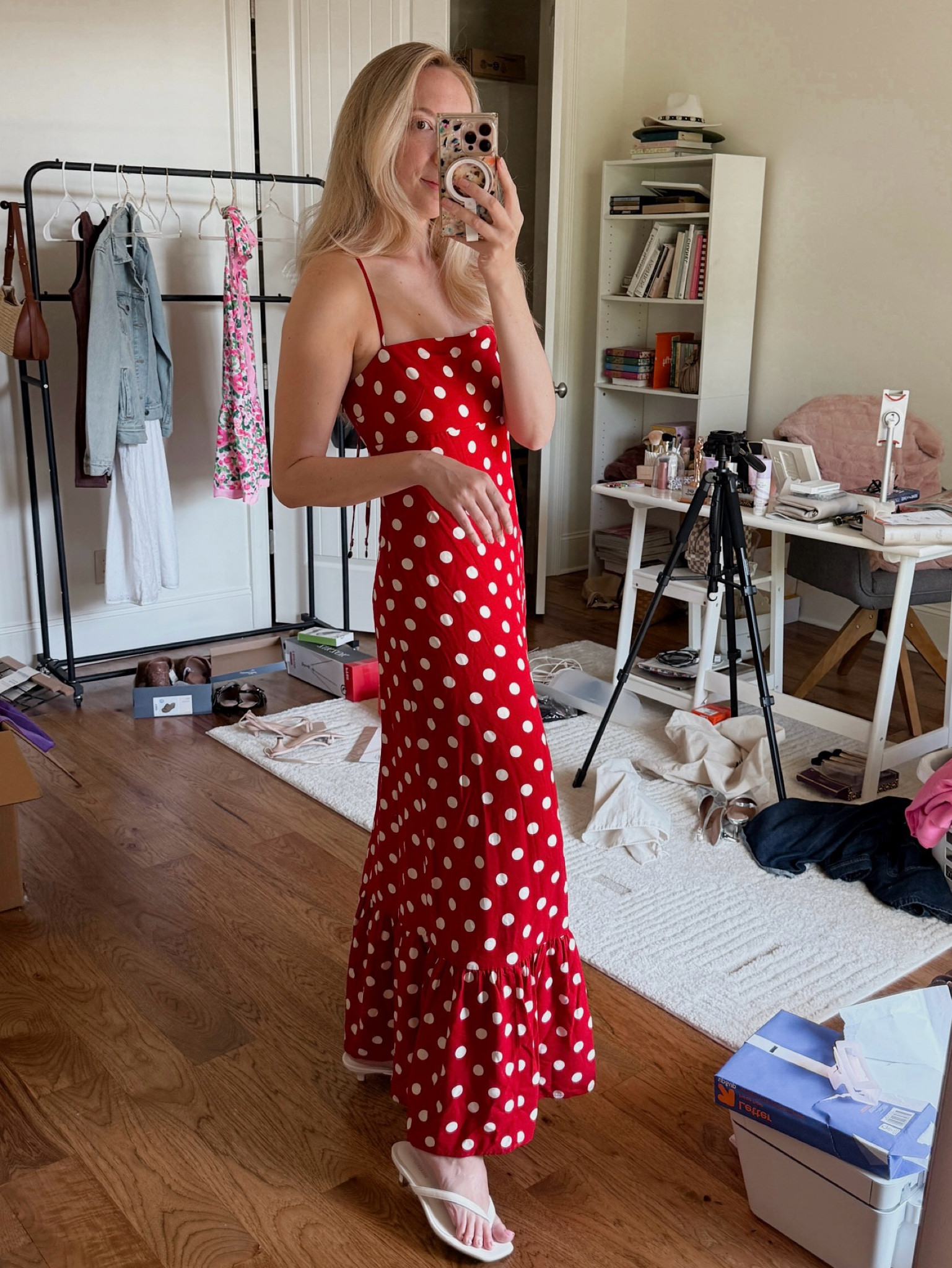 Polkadot maxi dress graduation wedding guest outfit idea by BarbiGia.  Red Polkadot dress 



#LTKgrwm #LTKootd #LTKSeasonal