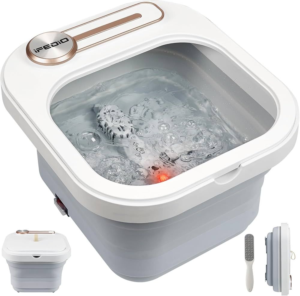 Collapsible Foot Spa Bath with Heat and Massage and Jets,Pedicure Foot Spa,Foot Soak Tub with Non... | Amazon (US)