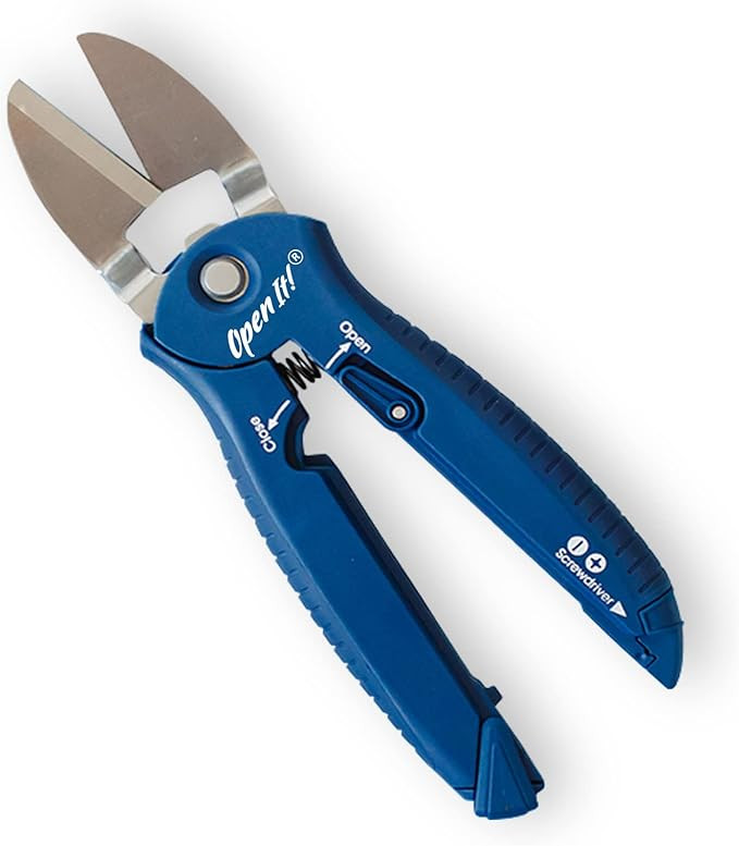 Zibra Open-It! All-In-One Multi Tool with Heavy-Duty Scissors, Box Cutter, Screwdriver, and Packa... | Amazon (US)