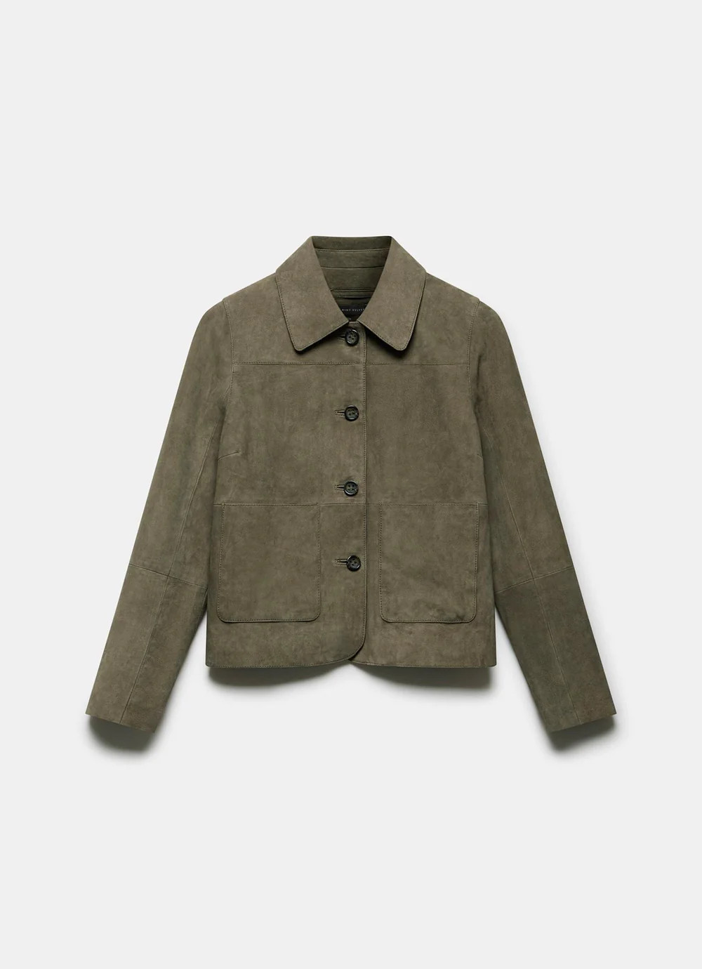 Khaki Suede Jacket | Mint Velvet