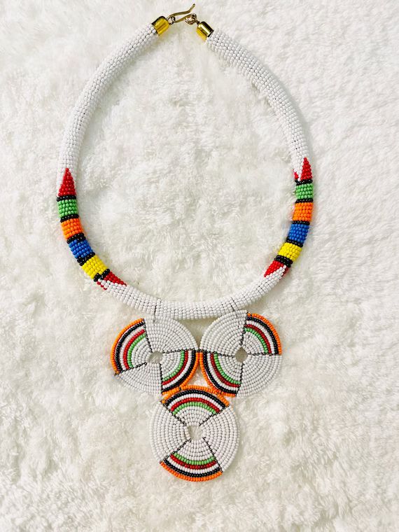 African Maasai Handmade Beaded Necklace, Masai wedding necklace, BOHO Necklace , African beaded n... | Etsy (US)