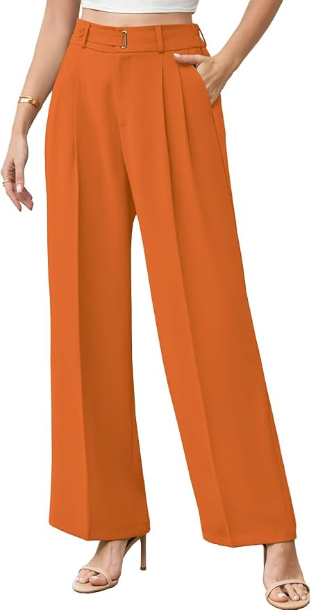 Betusline Women's Wide Leg Pants Business Casual Straight Office Trousers for Women, X-Small-3X-L... | Amazon (US)