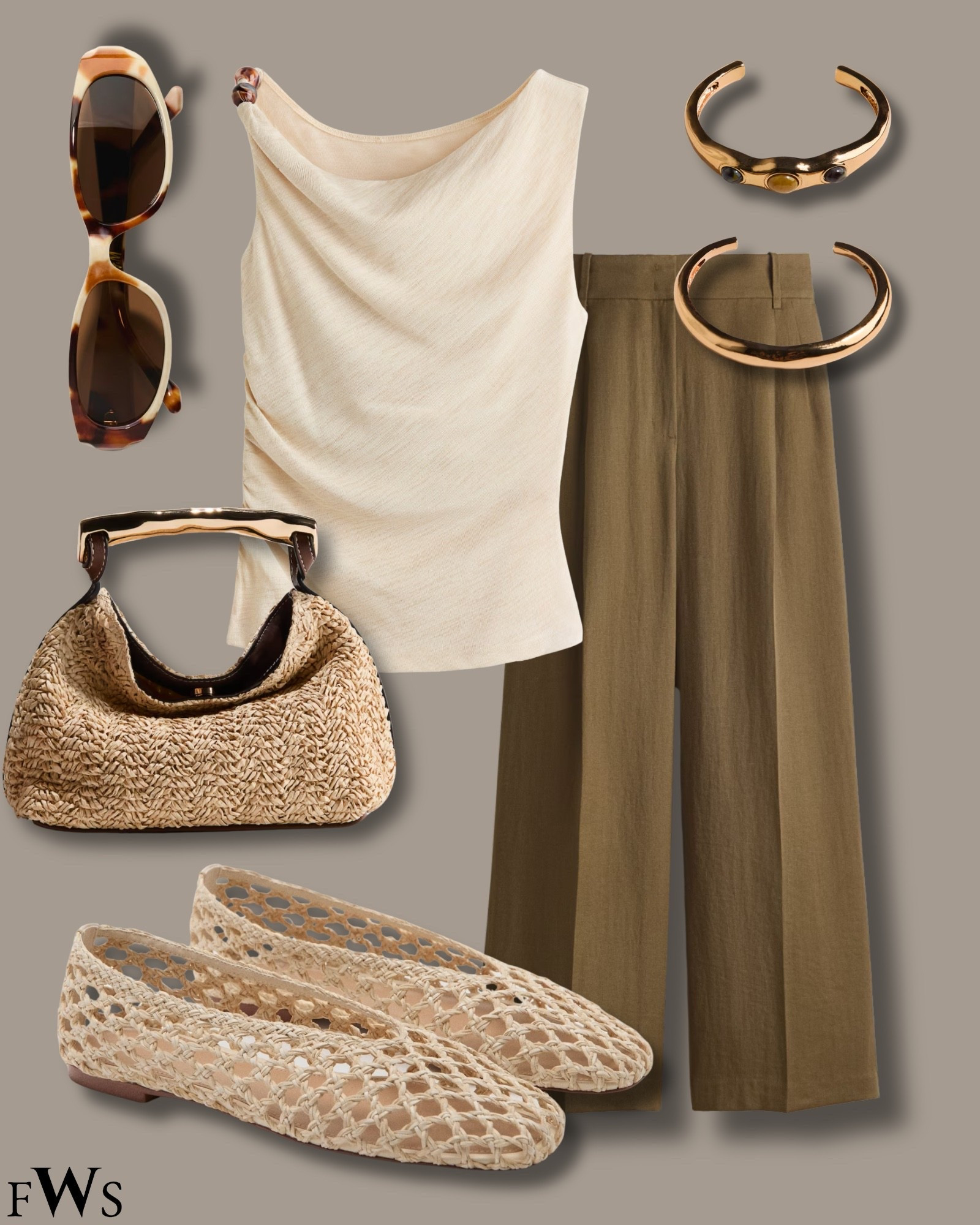 Olive green tones for summer 🌊 🫒 🌞

#LTKsummer #LTKstyletip #LTKover50style
