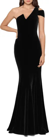 Betsy & Adam One-Shoulder Velvet Mermaid Gown | Nordstrom | Nordstrom