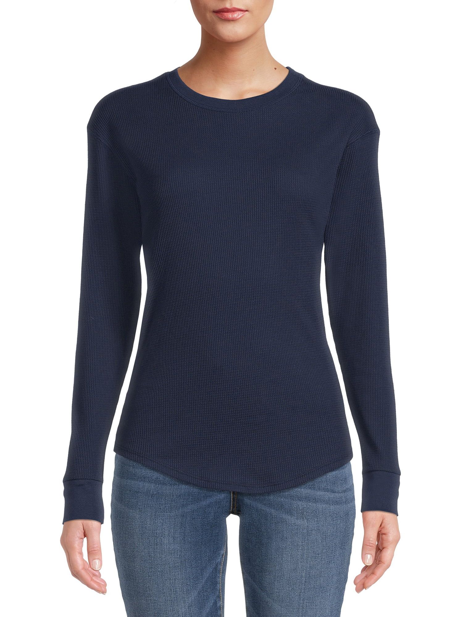 Time and Tru Women's Thermal Top with Long Sleeves | Walmart (US)