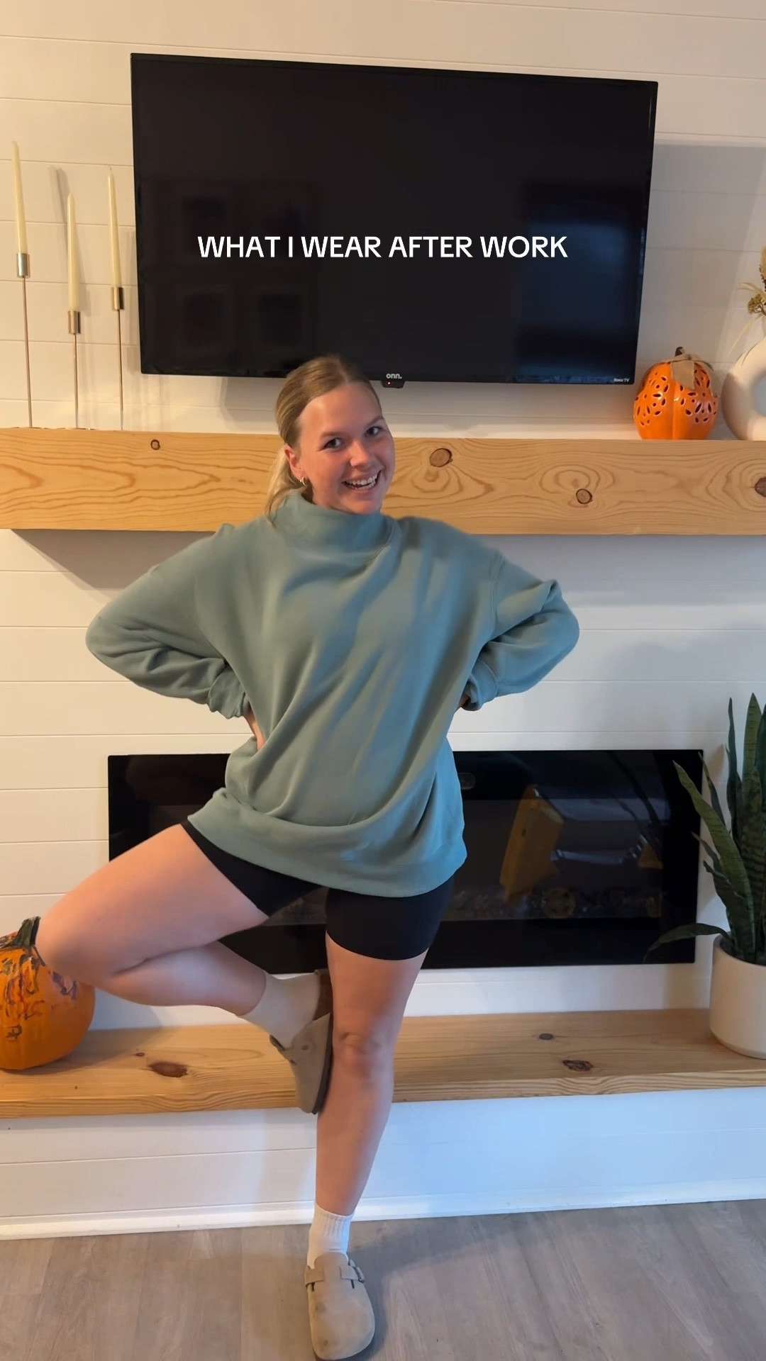 Scrubs to comfy clothes to chase my toddler around! Love this mock neck sweatshirt and love all the colors it comes in!! I sized up to XL and love the oversized fit! Will be perfect for fall! 

#LTKFindsUnder50 #LTKSeasonal #LTKStyleTip