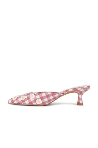 X For Love & Lemons Lilou Mule in Pink Chalk Gingham | Revolve Clothing (Global)