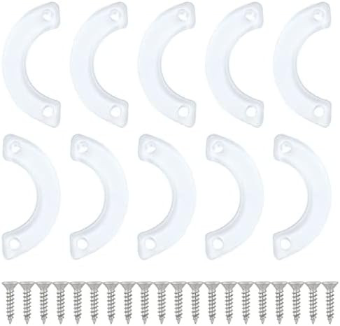 ITROLLE 10PCS PVC Plastic Drawer Stoppers Non Slip Drawer Stops Clear PVC Stoppers with Stainless... | Amazon (US)