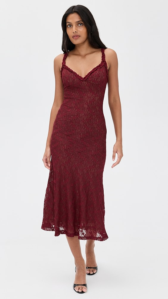 Alegra Stretch Lace Midi Dress | Shopbop