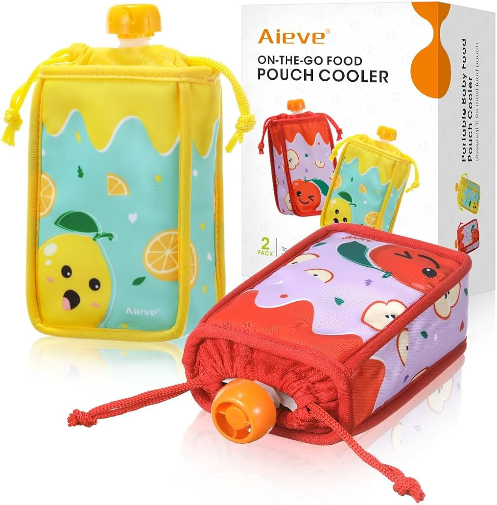 AIEVE On-the-go Food Pouch Cooler, 2 Pack Insulated Cooler Holder for Baby Food Pouch, Universal ... | Amazon (US)