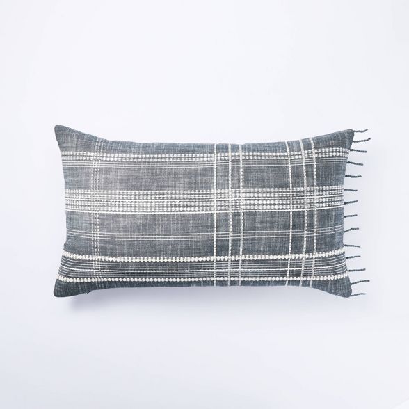 Woven Plaid Pillow Blue - Threshold™ designed with Studio McGee | Target