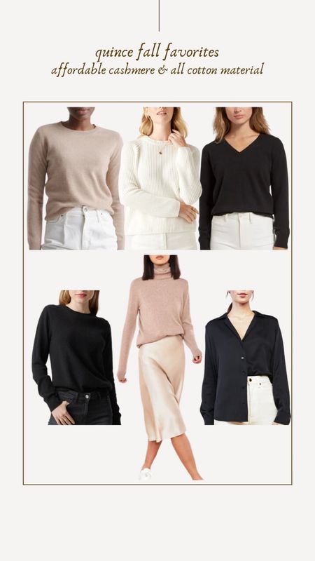 Quince fall favorites!🍂🤎 Sweaters. Silk skirt. Cashmere. Organic cotton.

#LTKSeasonal #LTKstyletip
