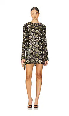 Show Me Your Mumu Maddison Mini Dress in Flower Pop Gold Sequins from Revolve.com | Revolve Clothing (Global)