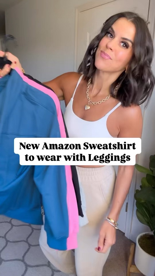 Here’s the links to my Amazon Sweatshirts. Sized up one to a medium in hoodie and tank. Size xs in leggings.  Shoes all fit true to size. 

If something is sold out in a certain color,  Amazon has selected a “similar pick” it says. If you click below that picture it says “view original”, and then click “view details”. That will take you to the actual item in the reel. If you don’t see “similar pick”, then it’s the actual item I am wearing.

#LTKFindsUnder100 #LTKSeasonal