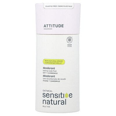 ATTITUDE, Oatmeal Sensitive Natural, Deodorant, Chamomile, 3 oz ( 85 g) | iHerb