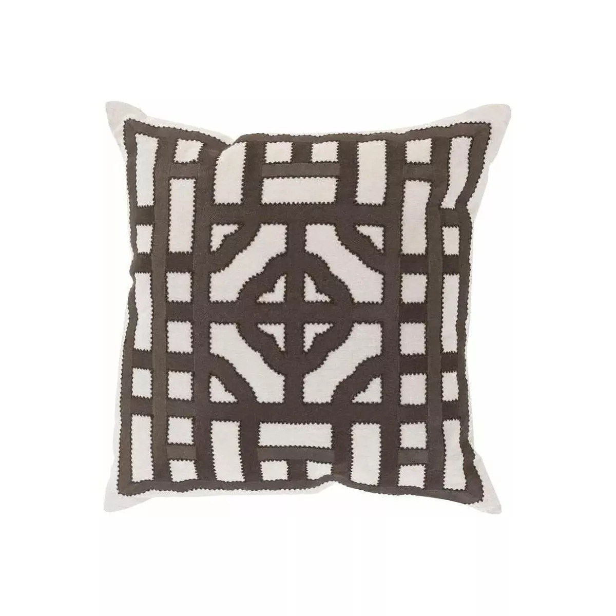 Mark & Day Vuilpan 18"H x 18"W Square Pillow Cover No Insert Traditional Dark Brown Throw Pillow | Target