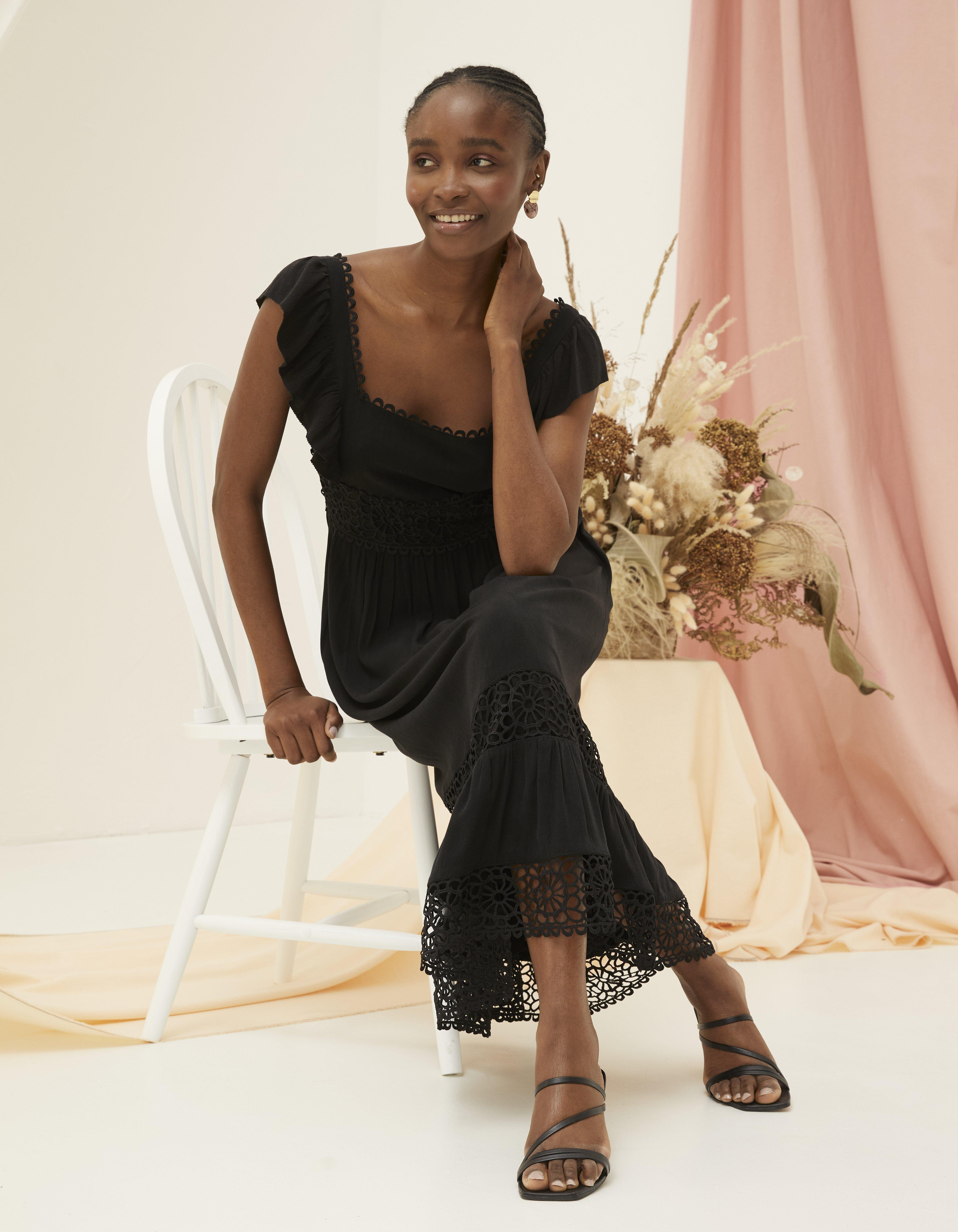 Hibiscus Lace Midi Dress | Fat Face (UK&IE)