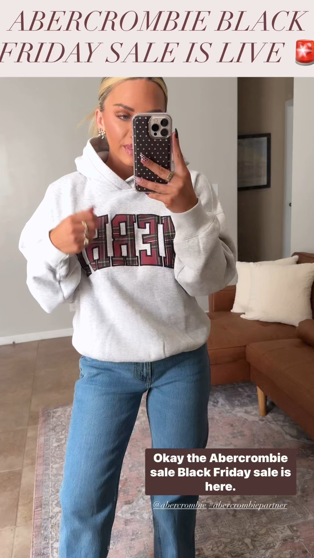 Abercrombie, Black Friday sale is here 25 to 50% off the entire website and you can stock the code CYBERAF TO SAVE AN ADDITIONAL 15% OFF I’M WEARING A SIZE MEDIUM AND THE MARY HOODIE AND A SIZE 26 REGULAR LENGTH IN THESE RELAXED 90S HIGH-RISE JEANS  

#LTKFindsUnder100 #LTKCyberWeek #LTKHoliday