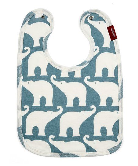 Milkbarn Blue & White Elephant Organic Cotton Bib | Best Price and Reviews | Zulily | Zulily