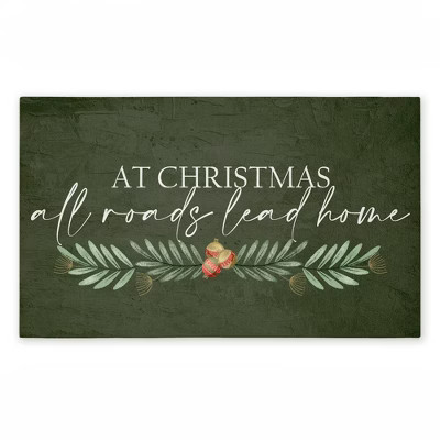 Stupell Industries All Roads Lead Home Christmas Printed Outdoor Door Mat, design by Kim Allen, 18"x30" | Target