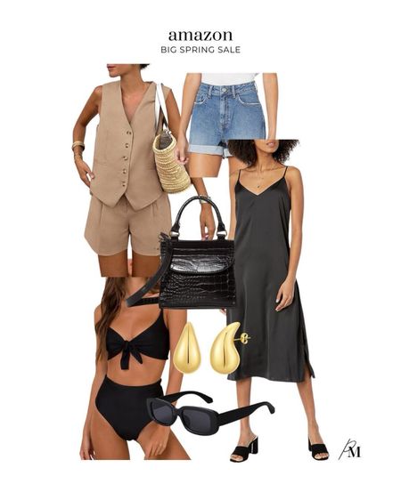 Amazon spring sale fashion favorites. I love this black slip dress and high waisted bikini. 

#LTKbeauty #LTKSeasonal #LTKstyletip