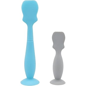 Baby Butt Paste Spatula Newborn Diaper Cream Brush Soft Silicone Applicator with Suction Base, 2 ... | Amazon (US)