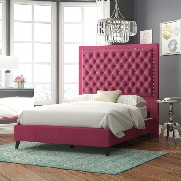 Leanne Tufted Upholstered Low Profile Platform Bed | Wayfair North America