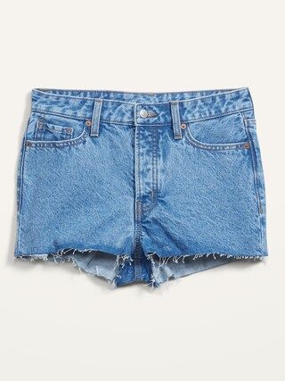 High-Waisted O.G. Straight Button-Fly Cut-Off Jean Shorts for Women -- 1.5-inch inseam | Old Navy (US)