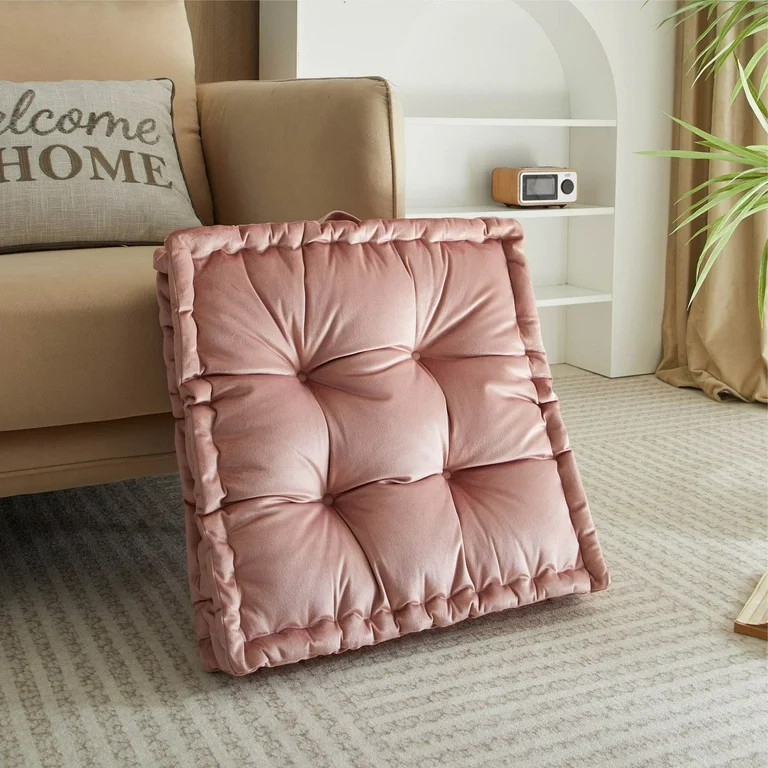Stylehouse 20" x 20" Old Rose Decorative Floor Pillow - Walmart.com | Walmart (US)