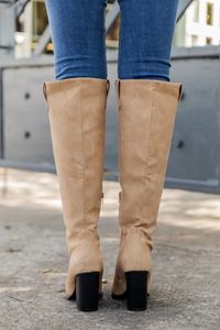 Este Tan Heeled Pointed Toe Boots | Pink Lily