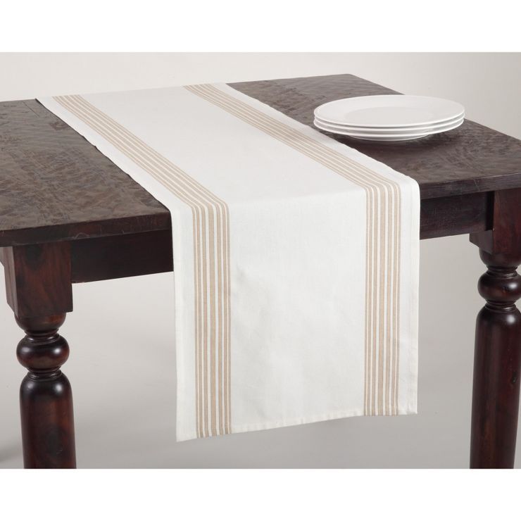 Saro Lifestyle Classic Stripes Cotton Table Runner | Target