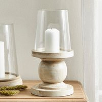 Churchgate Wood Glass Hurricane Candle Holder | Dunelm (migrated)