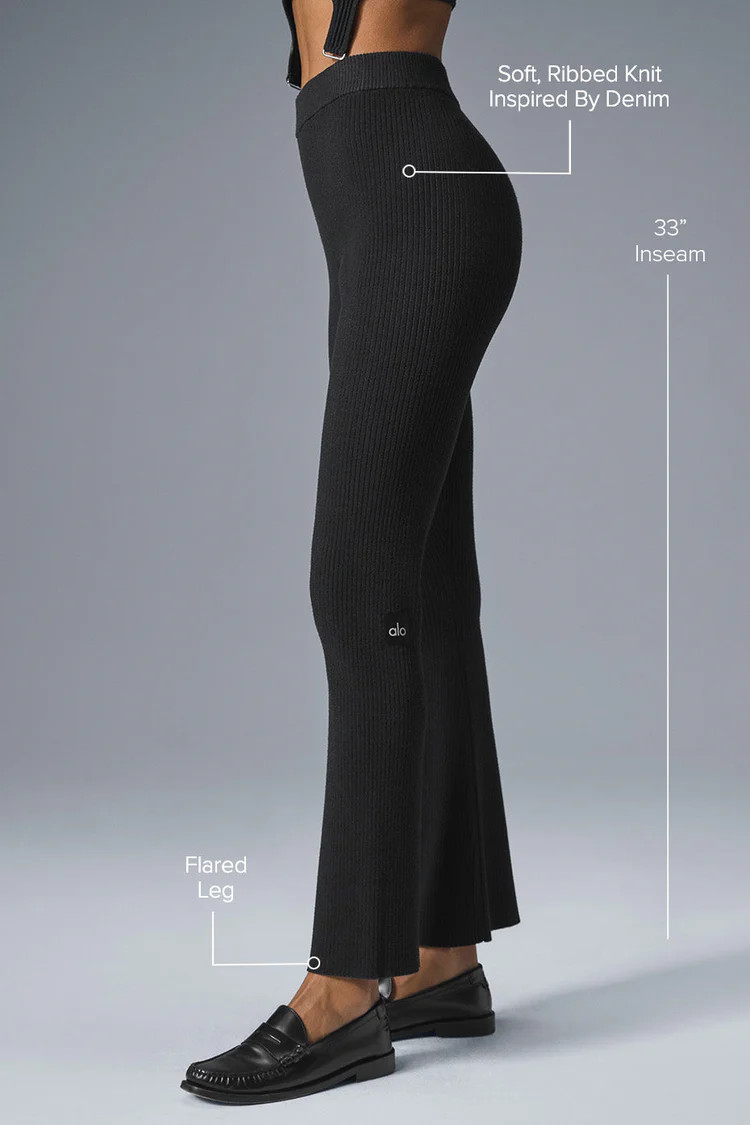 Denim Knit High-Waist Flare Pant | Alo Yoga