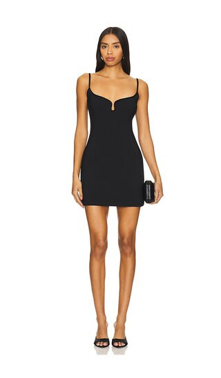 Paris Georgia Marlo Mini Dress in Black. - size M | Revolve Clothing (Global)