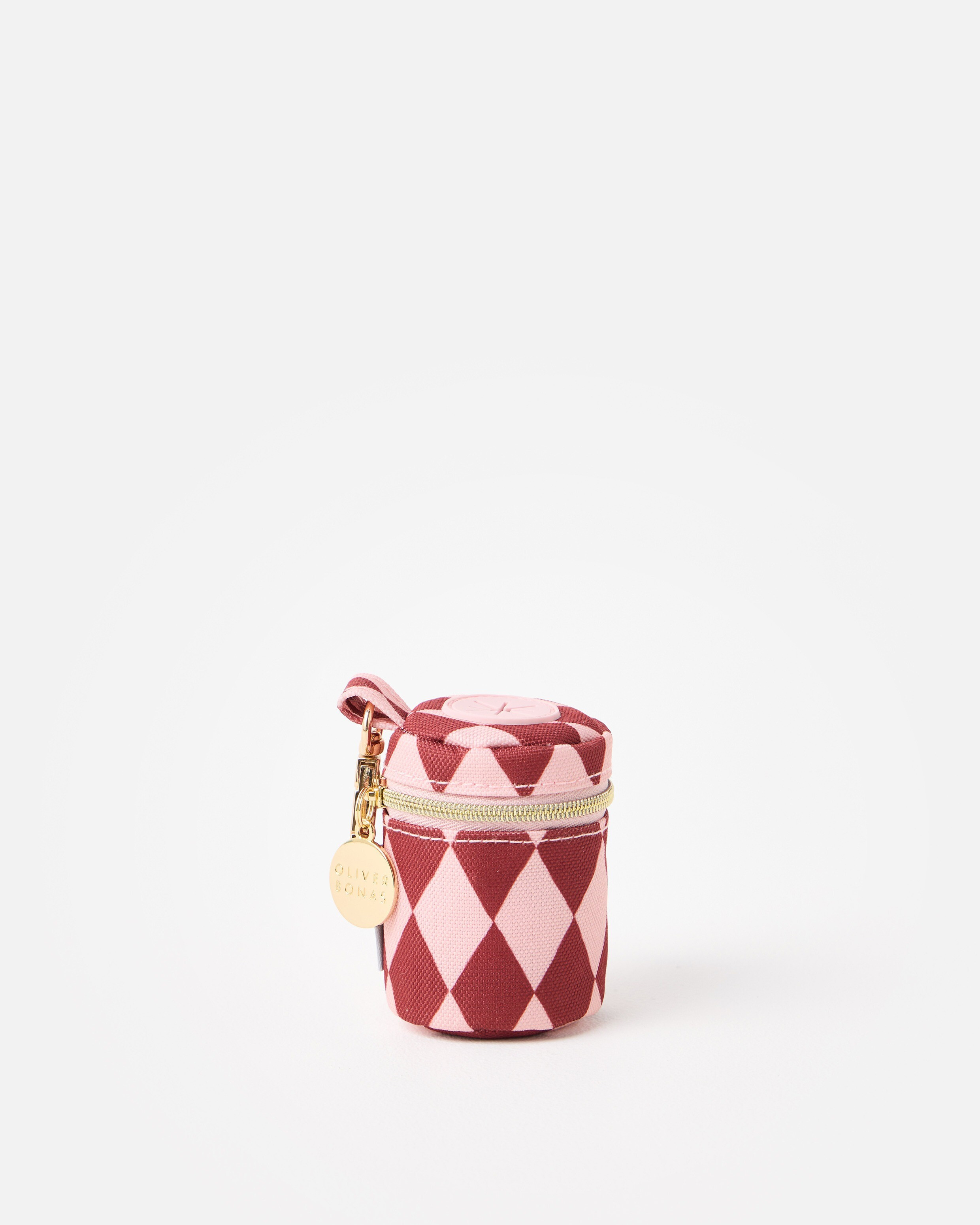 Pink & Burgundy Diamond Poop Bag Holder | Oliver Bonas IE | Oliver Bonas (Global)