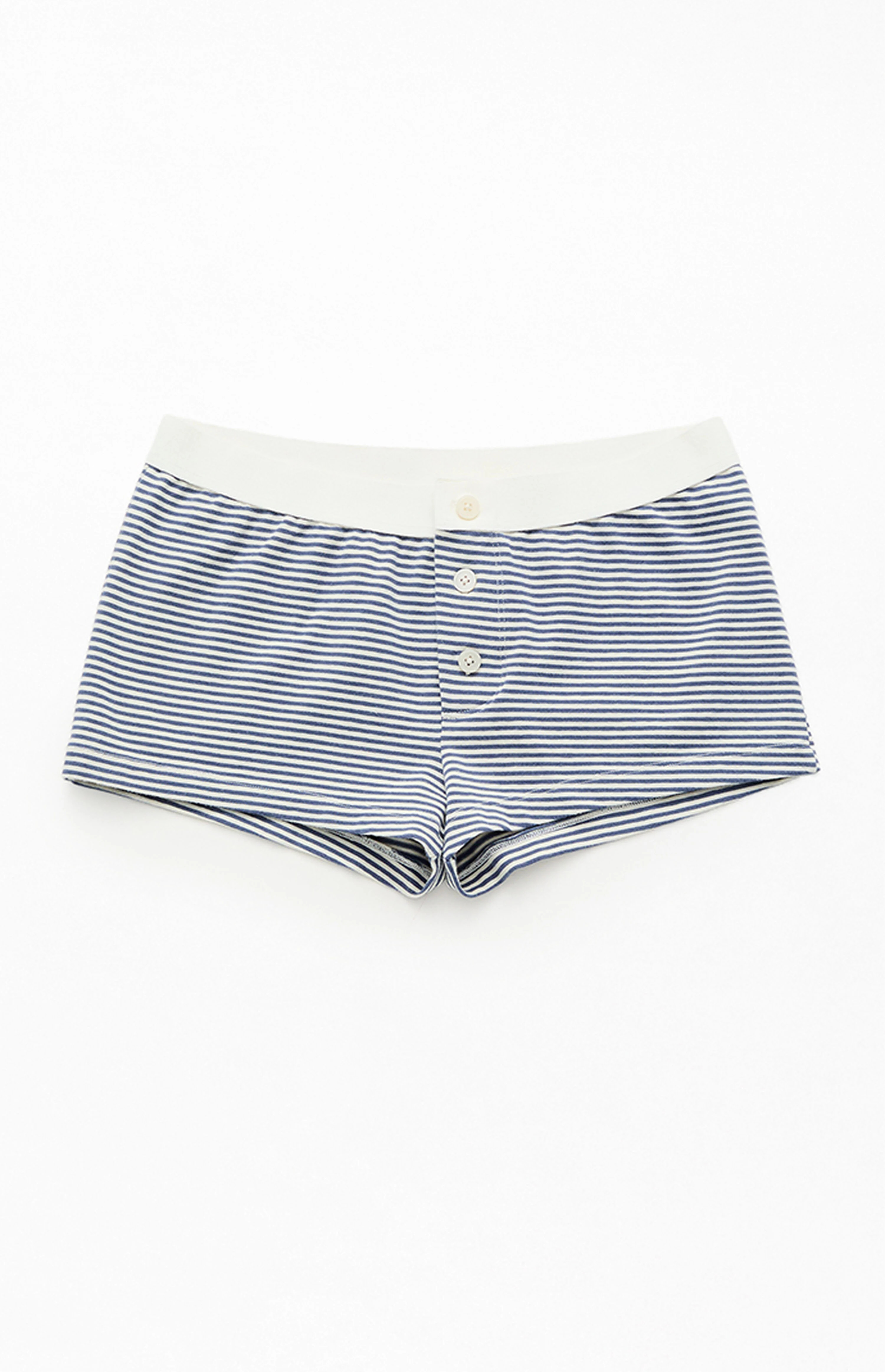 John Galt Black Striped Pajama Boyshorts | PacSun