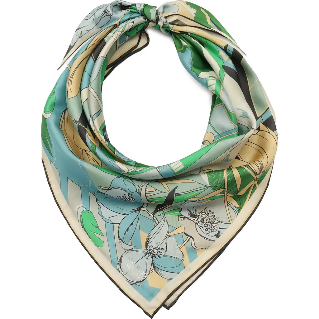 Kate Spade New York overgrown city silk square scarf in Multi at Nordstrom | Nordstrom
