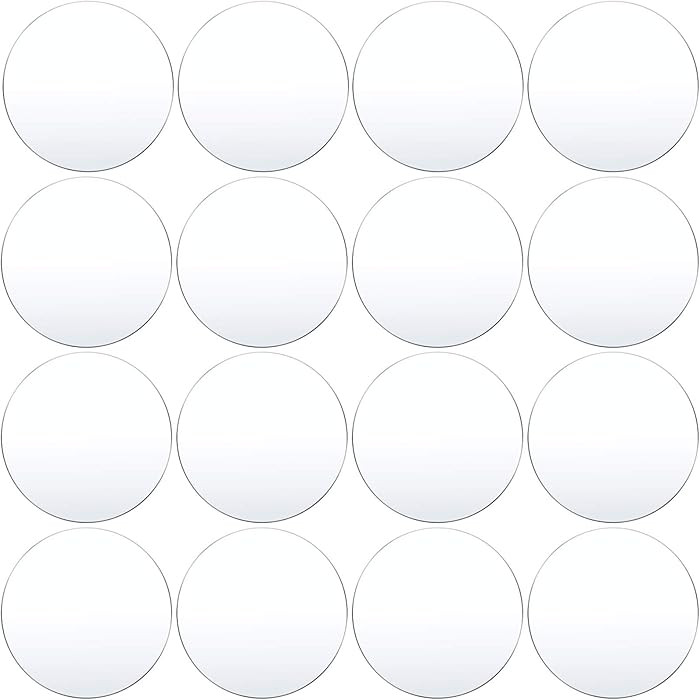 16 Pieces Clear Circle Acrylic 0.08 Inch Thick Round Acrylic Blanks Discs Panel for Picture Frame... | Amazon (US)