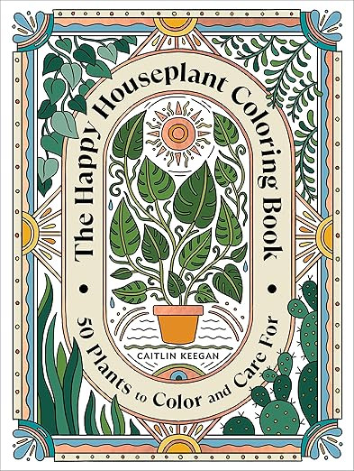 The Happy Houseplant Coloring Book: 50 Plants to Color and Care For: An Indoor Gardening Coloring... | Amazon (US)