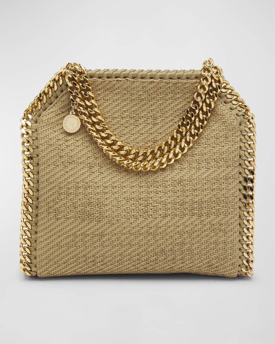 Falabella Mini Woven Vegan Suede Tote Bag | Neiman Marcus