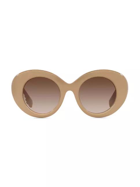 Burberry Margot 49MM Round Sunglasses | Saks Fifth Avenue