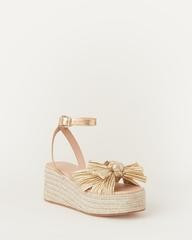 Posey Bow Flatform Espadrille Gold | Loeffler Randall