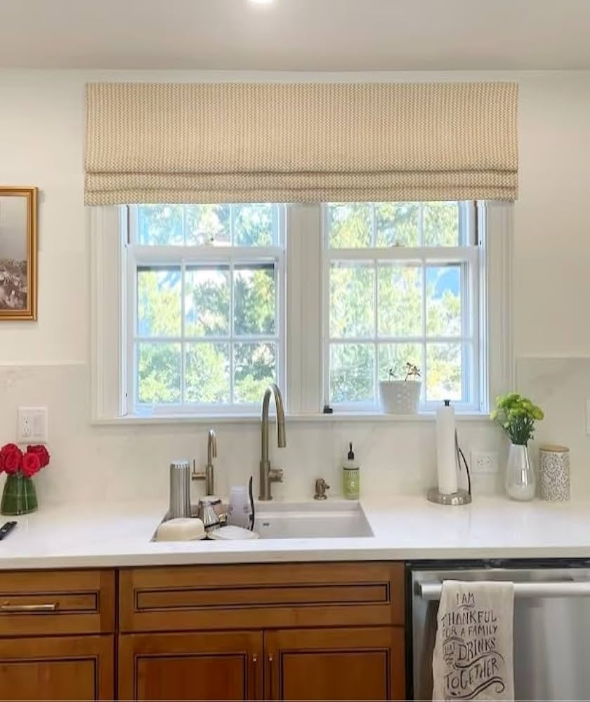 Faux Roman shade (not functional) any size, color, fabric. Custom made. Valance. (90-95" wide) | Amazon (US)