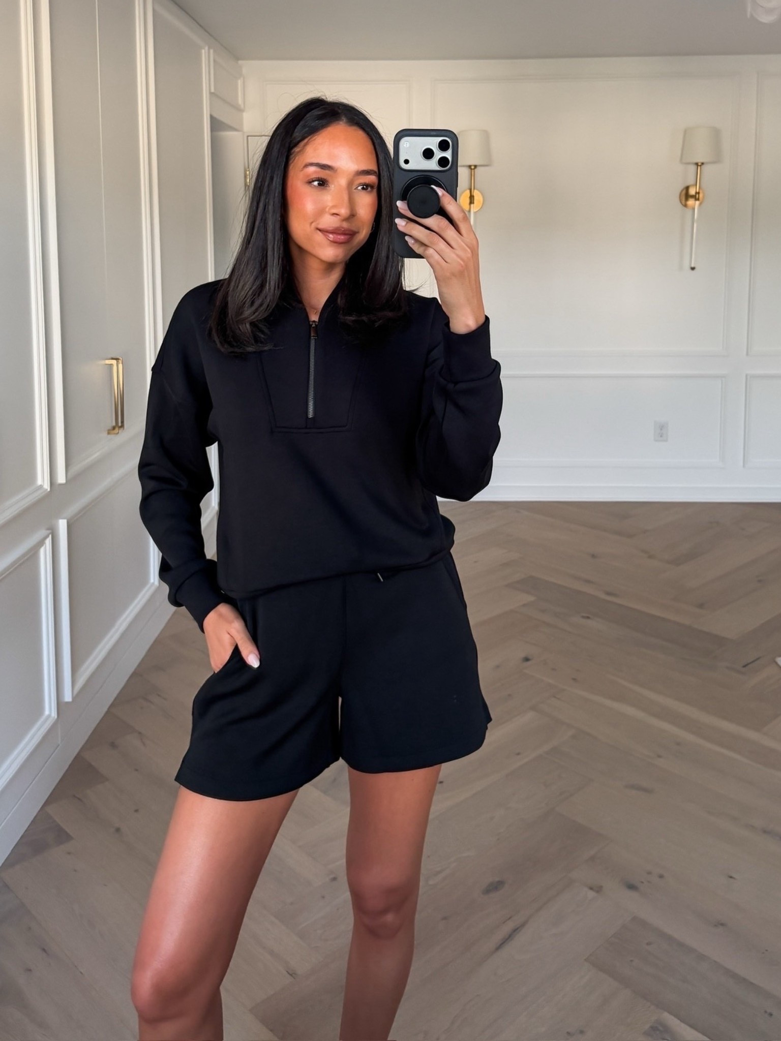 Use code NENAXSPANX for 15% OFF your first order! The most comfortable, lightweight and buttery soft material! Wearing size S half zip and size S shorts

work from home outfit, airport outfit, travel outfit, errands outfit, casual outfit, mom outfit, postpartum outfit, loungewear, matching set

#LTKmomlife #LTKSeasonal